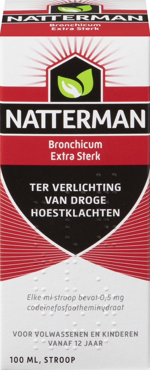 Goedkoopste Natterman Bronchicum Sterk - Anti-hoestmiddel met codeïne - 100 ml