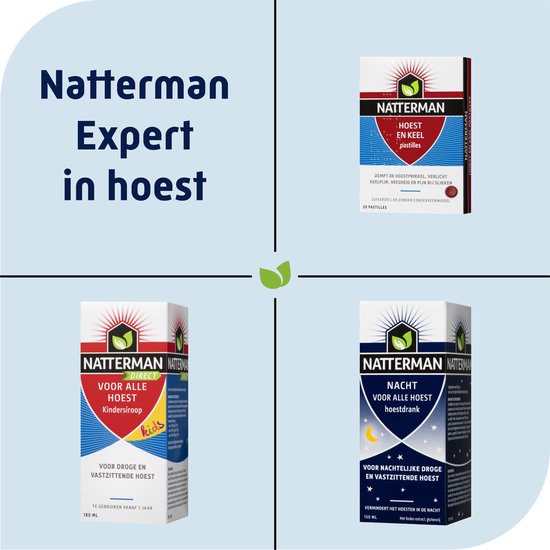 Natterman Direct Voor Alle Hoest Hoestsiroop - Voor droge en vastzittende hoest - Met calendula extract - Vanaf 18 jaar - Hoestdrank - Medisch hulpmiddel - 180 ml