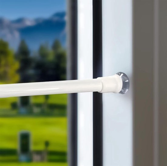 Douche Gordijnstang, uitschuifbare Stang van 70 tot 130 cm, zwart | Leen Bakker Douche Gordijnstang, uitschuifbare Stang van 70 tot 130 cm, zwart | Leen Bakker