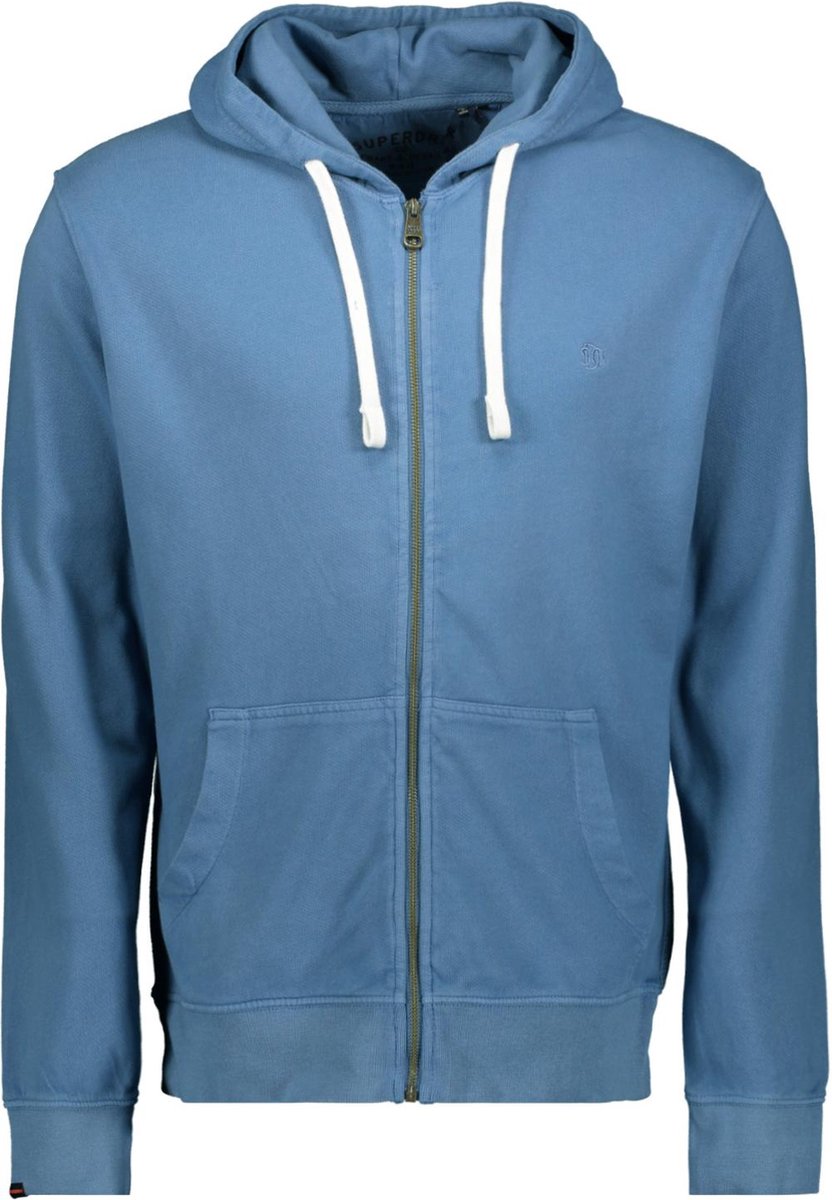 Superdry Vest Classic Essential Ziphood M2014170a Wedgewood Mannen Blauw
