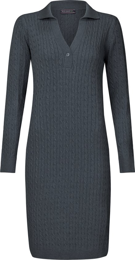 Robe tricotée Felix Hardy 100 % Katoen pour femme, couleur indigo - S