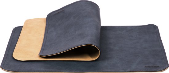 Pavelinni| Set de table double face en éco-cuir | Réversible | 30x45cm | Sahara/ Imperial (R05/R14)