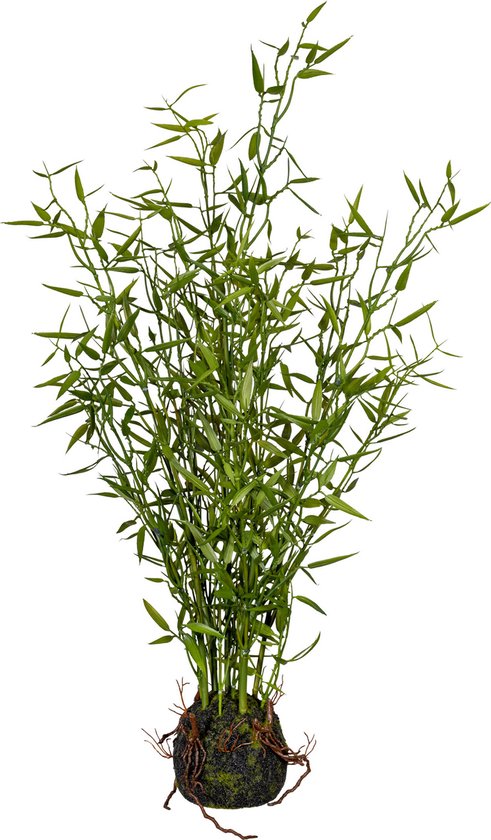 Flourify, Bamboe avec mini feuilles - plante artificielle pour l'intérieur - plante d'intérieur - fausses plantes - 60 cm