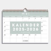 Hobbit - Maandkalender 2025-2026 - 1 maand op 1 pagina - Maandplanner - A4 (21 x 29,7 cm) - Grijsgroen