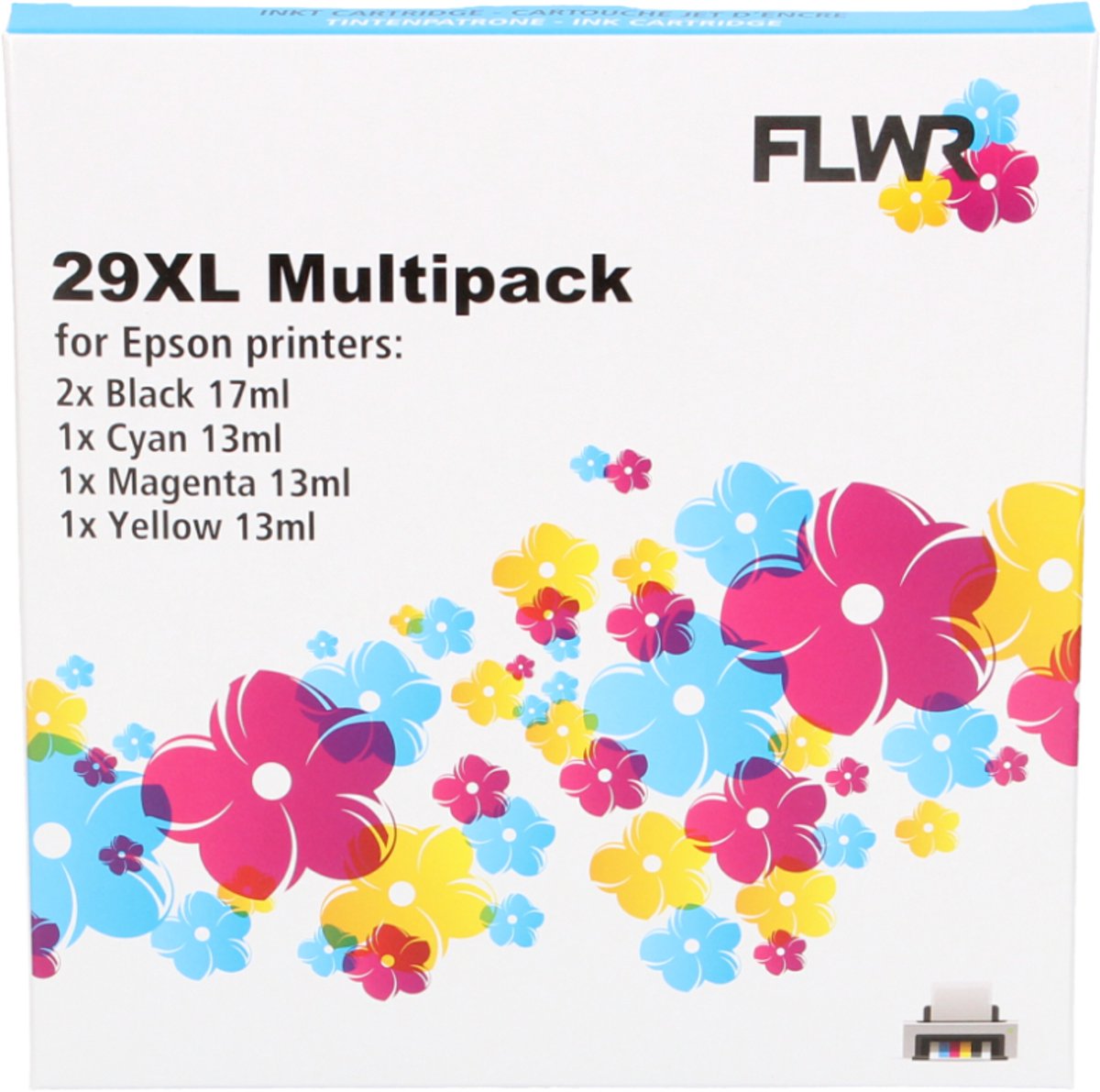 FLWR - Cartridges / Epson 29XL Multipack / zwart en kleur / Geschikt voor Epson