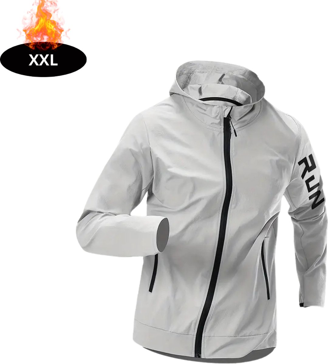 Bovista Windjas Heren Parka Lente & Herfst Jas Volwassen Windjack Windbreaker Outdoor Zilvergrijs