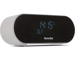TechniSat DIGITRADIO 53 BT - wekker, bluetooth-luidspreker met DAB+ radio | DAB, FM, slaaptimer, snooze, lichtsensor, dubbele arm, Bluetooth-audiostreaming, USB-oplaadfunctie, 20 watt, lichtgrijs