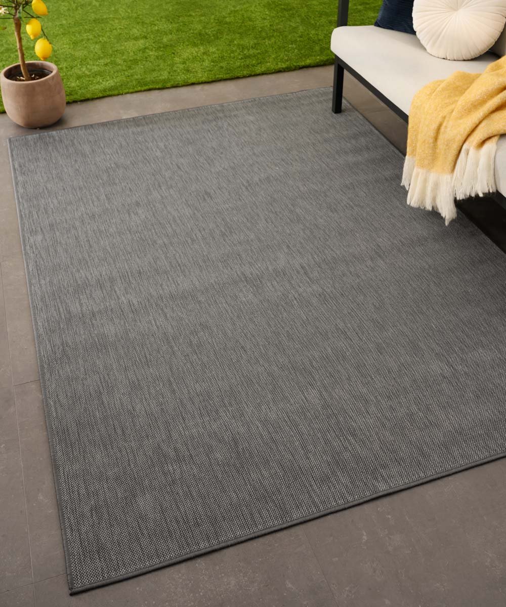 Buitenkleed effen - Flip grijs 160x220