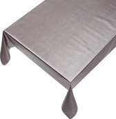 Tafelzeil Metallic Plain Tin -  140 x 400 cm - Zilver tafellaken - Tafelkleed plastic - Voor buiten en binnen - Verschillende maten - Geleverd in een koker