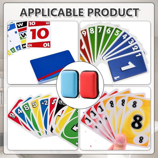 Mrltau 2 Pcs 14 * 10 * 4 cm Étui pour Cartes de Jeu pour Skip BO Skyjo Phase 10 UNO Cabo Jeu de Cartes, Espace pour jusqu'à 216 Cartes, Boîte de