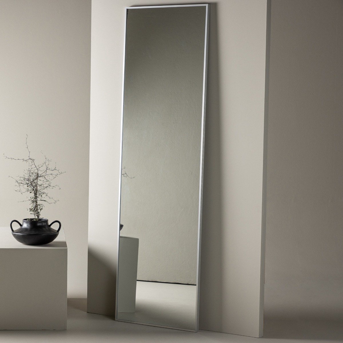 Fjôrd Staande Spiegel Dalton 220cm Zilver