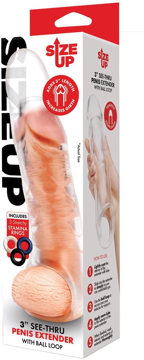 Size-Up Size Up View penisvergroter met bal Loop extra Girthy - Transparant