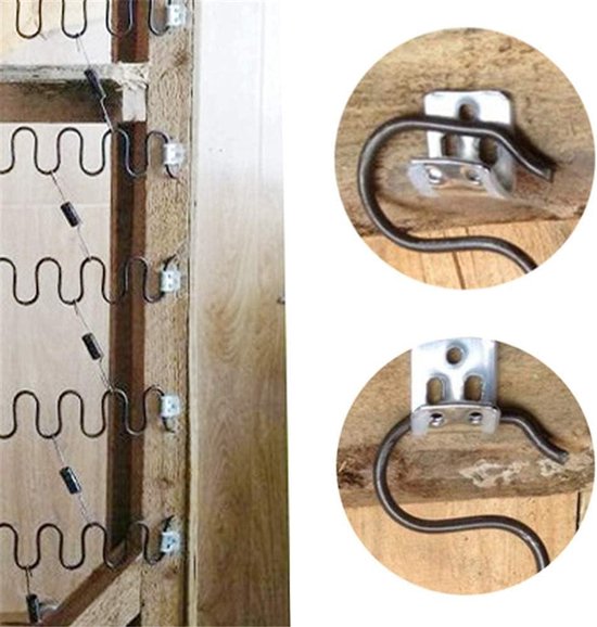 Sofa Springs Repair Kit - 4 Pieces 25 Inch Springs with 16 Pcs S Clips ...