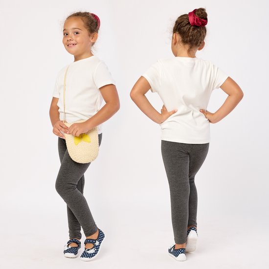 Merry Style Meisjes Leggings - Sport - Vrijetijdsbroek - Lang - Katoen – Sportbroek – Zwart – 134 - MS-MS10-225-LE-new