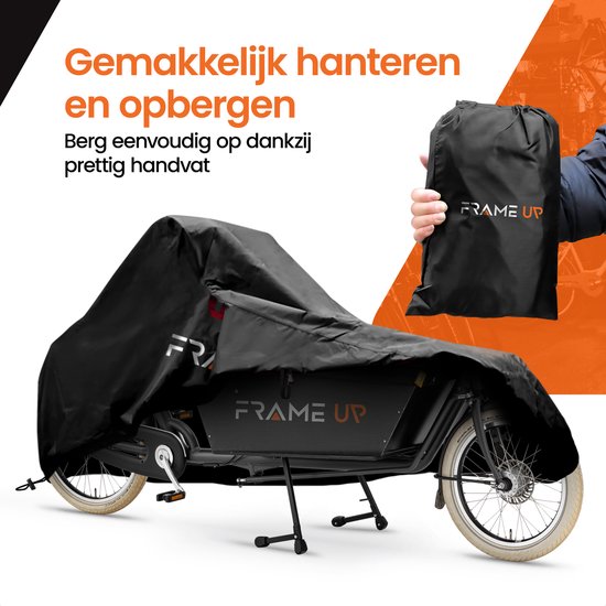 Premium Bakfietshoes waterdicht - 420D Oxford bakfiets hoes - Geschikt voor o.a Urban Arrow, Lovens, Babboe, Vogue, Dolly - met en zonder tent/huif van Merkloos — afbeelding 3