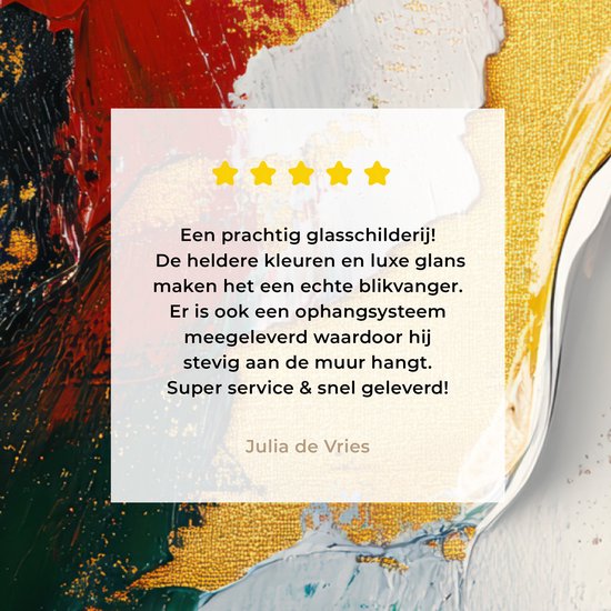 MuchoWow® Glasschilderij 30x20 cm - Schilderij acrylglas - Modern - Kerst - Abstract - Goud - Foto op glas - Muurdecoratie woonkamer - Wanddecoratie slaapkamer - Schilderijen
