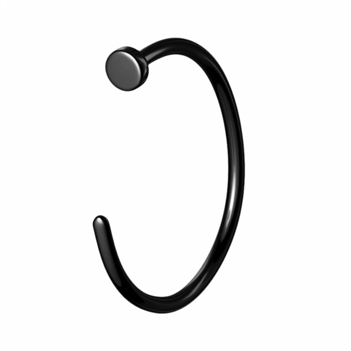 Fake-Lipring-Spijker-Zwart-Piercing-12 mm - Charme Bijoux