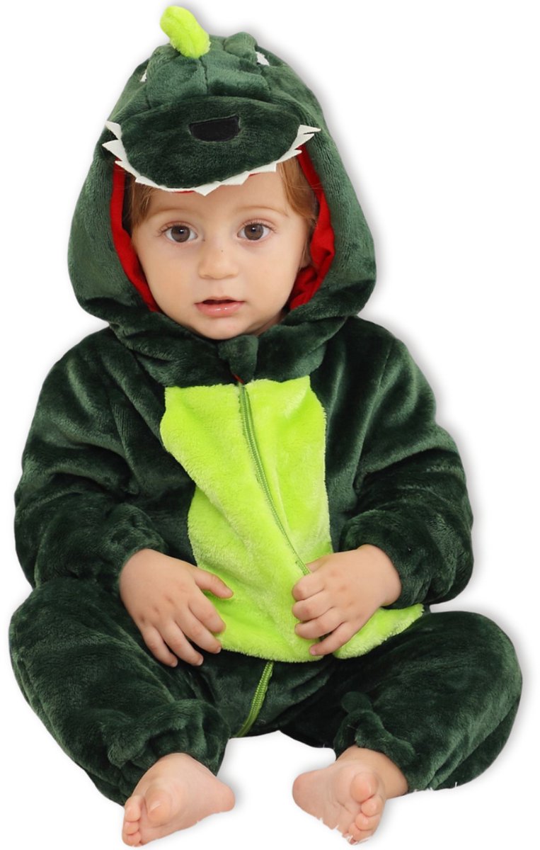 Dinosaurus Kleuter Verkleedpak – Peuter Dieren Kostuum – Onesie Kinderen 2-4 Jaar – Flanel – Voor Carnaval, Sinterklaas Cadeau – Jongen & Meisjes – Pyjama of Boxpak – Kruippak – Perfect Cadeau voor Kerstmis – Comfortabel & Zacht - Groen