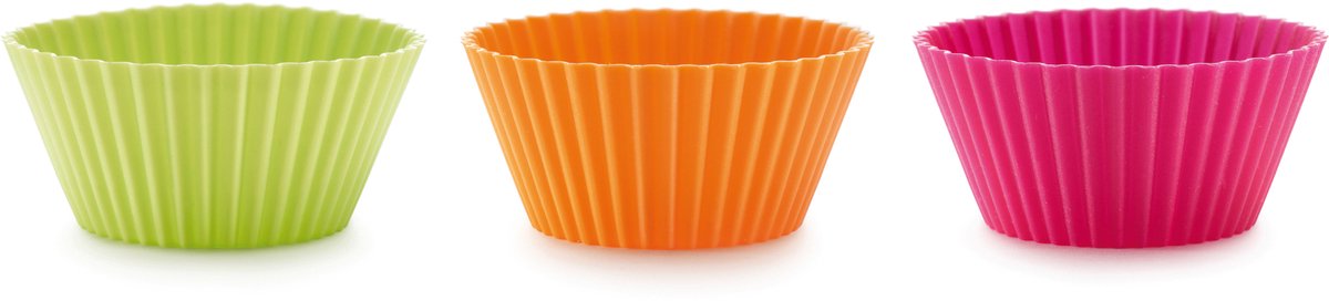 Lékué Bakvorm Muffins ø 7 cm - Set van 6 - Siliconen - Mixed