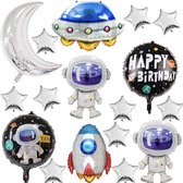 Ephlyn 36 stuks ruimteastronaut cupcake toppers planeet
