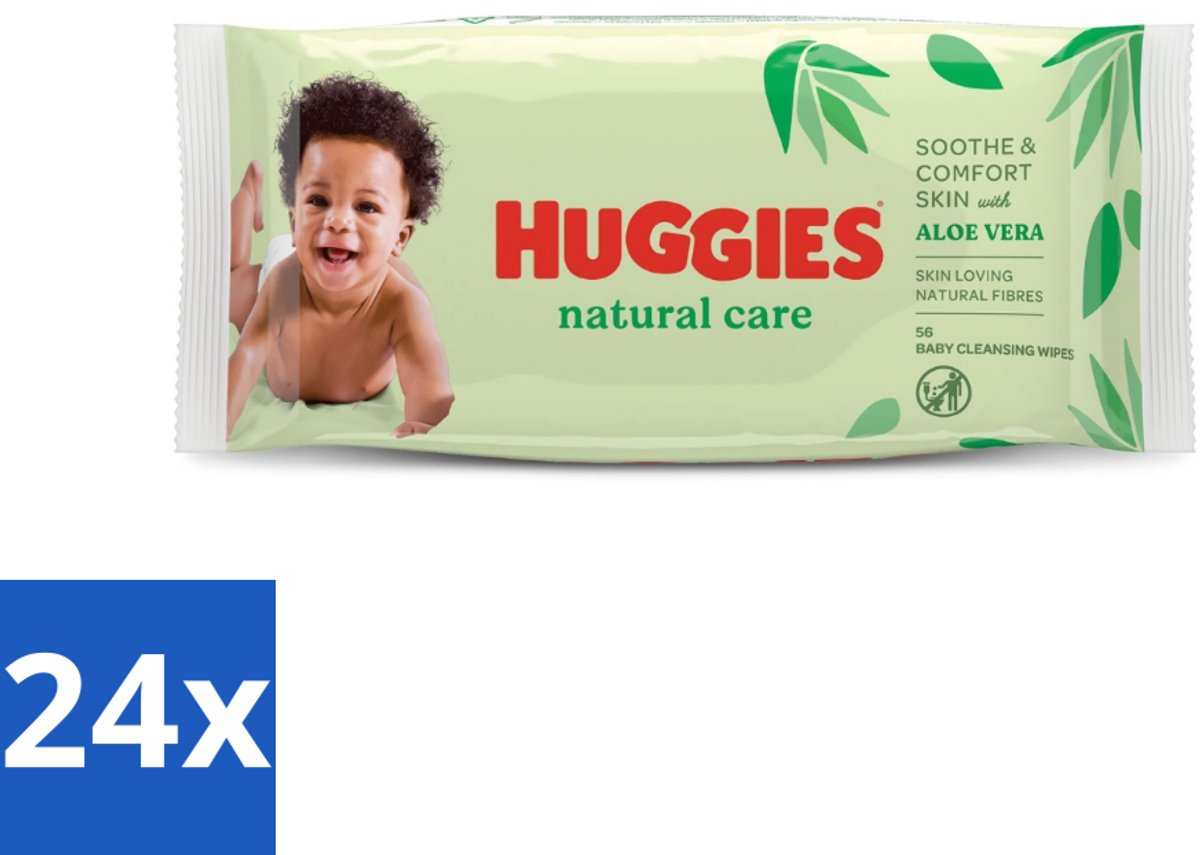 Huggies - Billendoekjes - Huidvriendelijk - Met Aloë Vera - 56 Babydoekjes - Voordeelverpakking - 24 stuks