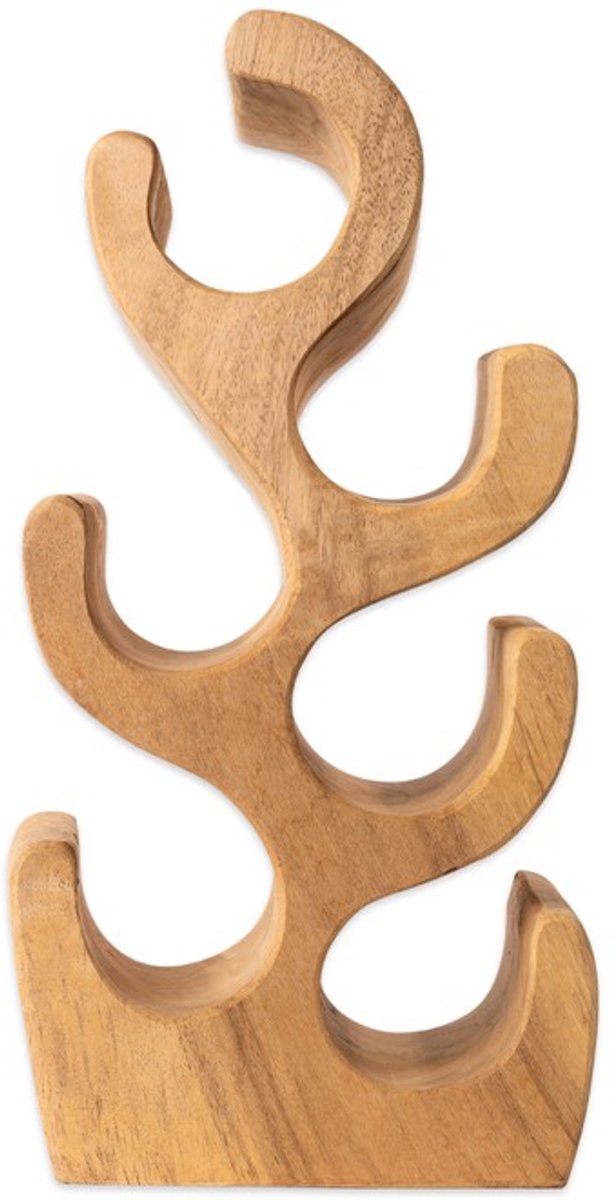 Benoa - Girard Suar - Wine Rack - 6 Flessen - Wijnrek Hout - Houten Wijnrek - Flessenrek - Wijnrekken - Wijnrek Design - Wijnfleshouder - Breed 21 cm - Hoogte 50 cm