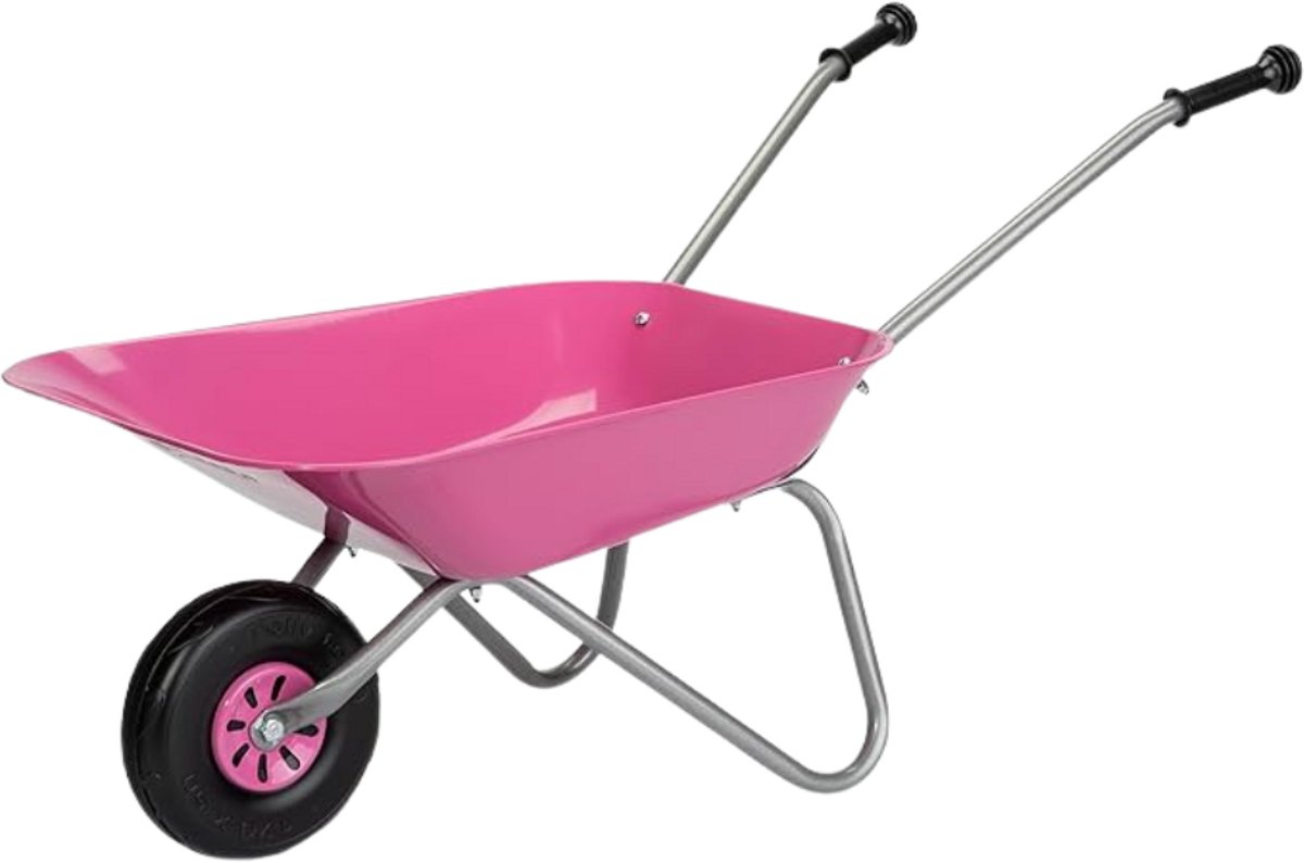 Zylo® Kruiwagen Kind - Kruiwagen Speelgoed - Tuingereedschap Kind - 50x13x38cm - Roze