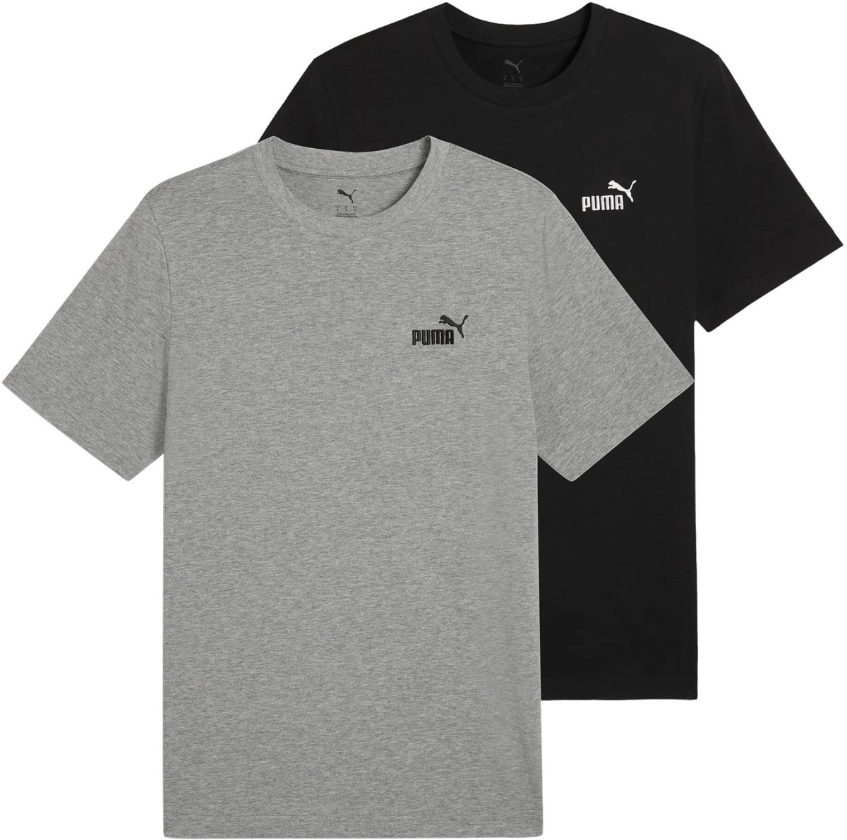 Puma T-shirt ESS Small No. 1 Logo Tee Set van 2 Zwart