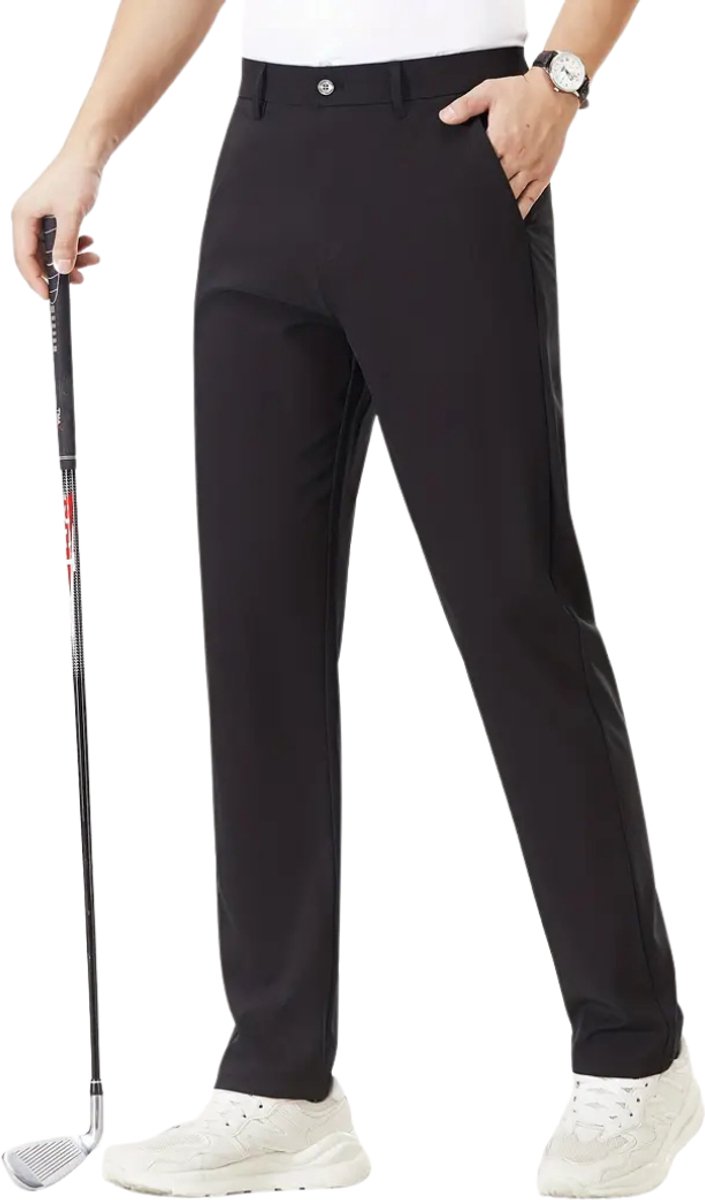 Bovista Golfbroek Heren - Golfkleding - Golfen - Golf Accessoires - Nette Pantalon - Zwart XS - Maat 44 van Merkloos — afbeelding 3
