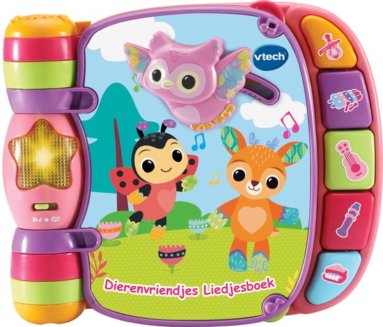 VTech Baby Dierenvriendjes Liedjesboek – Interactief Speelgoed – Babyboekje – Kinderboeken – Roze – 3 tot 36 Maanden