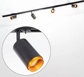 Modern 1-fase railsysteem van 1,5 meter met 5x Jade spots - plafondlamp