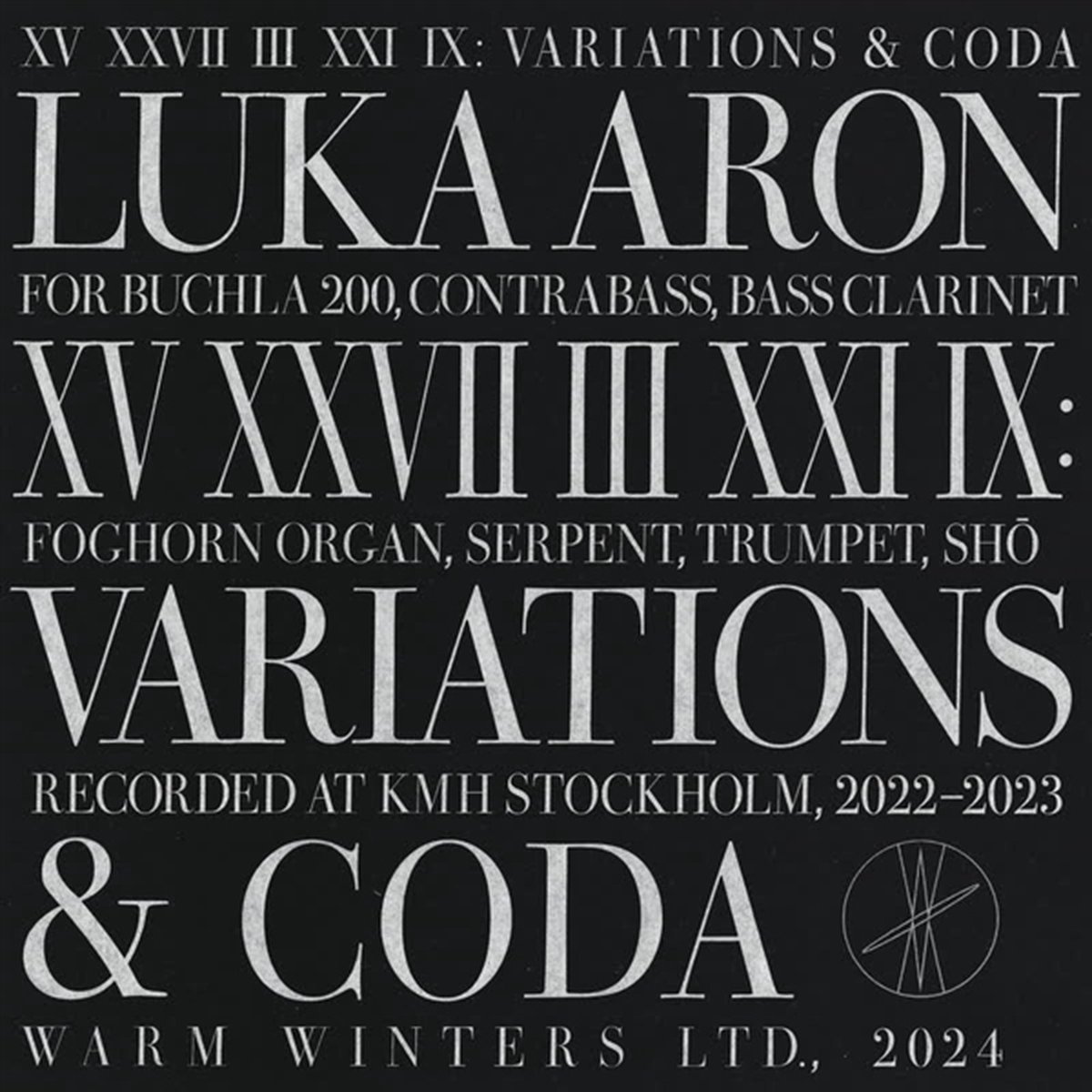 Luka Aron: XV XXVII III XXI IX - Variations & Coda