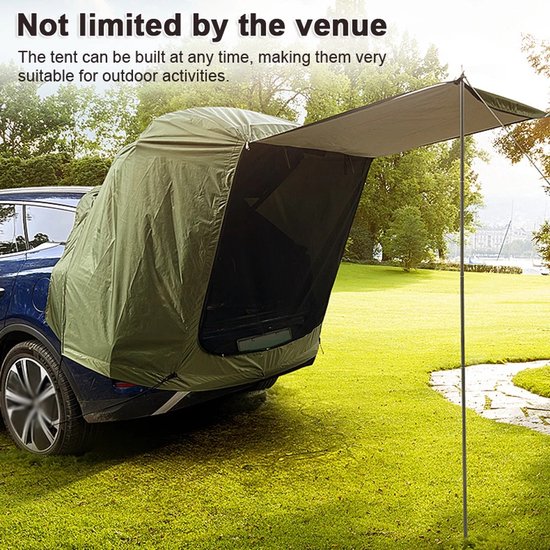 Rustive Kampeertent - Auto Achtertent - Outdoortent - Regenbestendig - Zonneschijnwerend - Camping Autotent - Tent voor Auto van Rustive — afbeelding 2