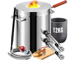 Propaan Smeltoven Set - Gasoven - Dubbele Brander - 12 KG - Smeltkroes - Smeltoven