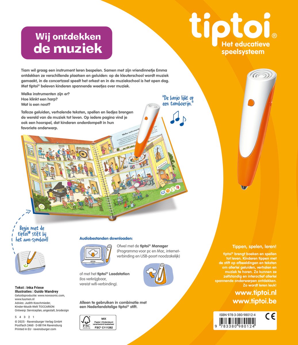 Tiptoi Boek Muziek Ontdekken — cadeau in Spellen & Speelgoed - foto 2
