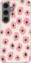 Coque de téléphone compatible avec Samsung Galaxy S25 - Motifs Bloem - Abstrait - Coque en Siliconen