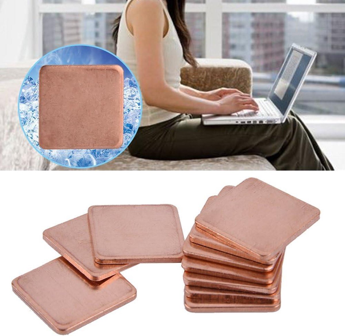 Heatsink Shim 10 stks-Koper Sheet-20 * 20mm-Koper Stuk-Thermal Pad-GPU CPU-Laptop 1mm .