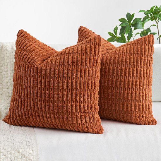 Artscope Corduroy kussenslopen, set van 2, moderne patchwork