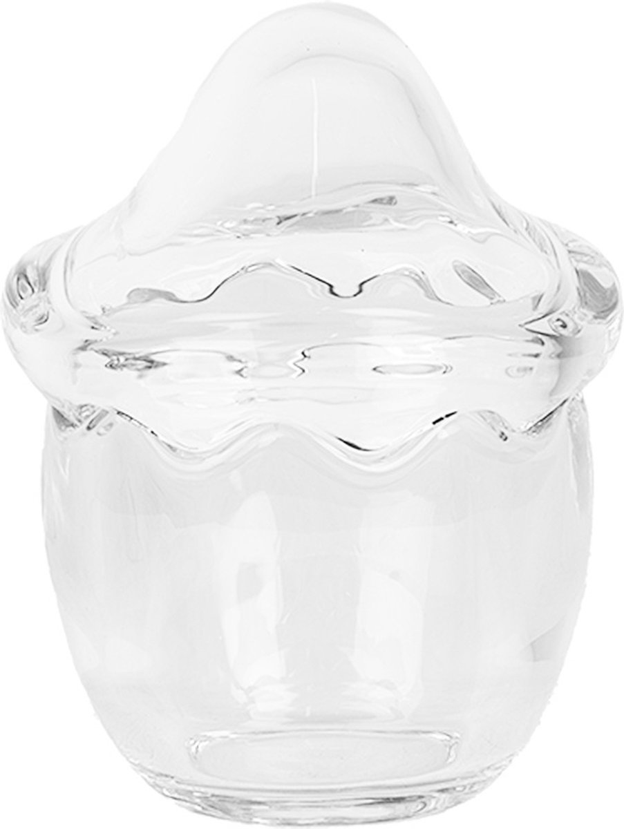 Clayre & Eef Glazen potje Ø 9x12 cm Transparant Glas