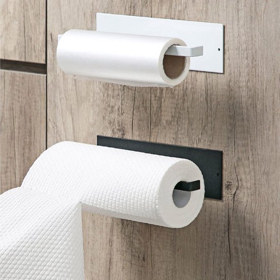 wandmontage papieren handdoekhouder,Zelfklevende handdoekrolhouder, roestvrijstalen tissuerolhouder voor keuken, bijkeuken, gootsteen, badkamer