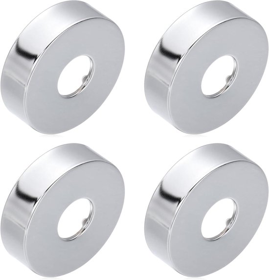 SIXHAOBU 10 stuks kraanrozetten radiator-buisafdekkingen, zelfklevend, 22 mm / 26 mm / 34 mm / 42 mm / 51 mm, van roestvrij staal, zelfklevend, voor kranen, douchebakken