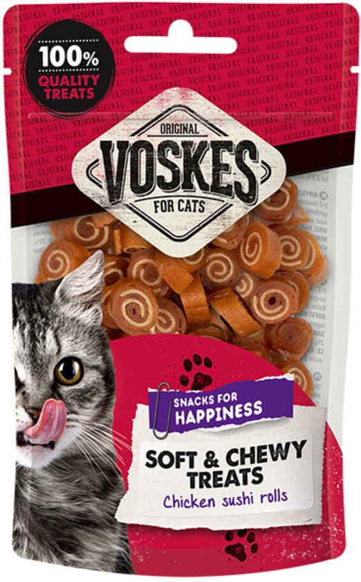 Voskes Sushi Rolls Kip - 10 x 60 gr - Voordeelverpakking