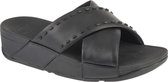 FitFlop Lulu Rubber-Stud GB2-001, Vrouwen, Zwart, Slippers, maat: 38