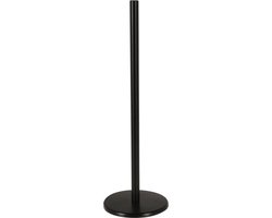 Bellatio design Reserverolhouder - zwart - 5 rollen - metaal - 45 cm - wc rolhouder - toiletrolhouder Bellatio design Reserverolhouder - zwart - 5 rollen - metaal - 45 cm - wc rolhouder - toiletrolhouder
