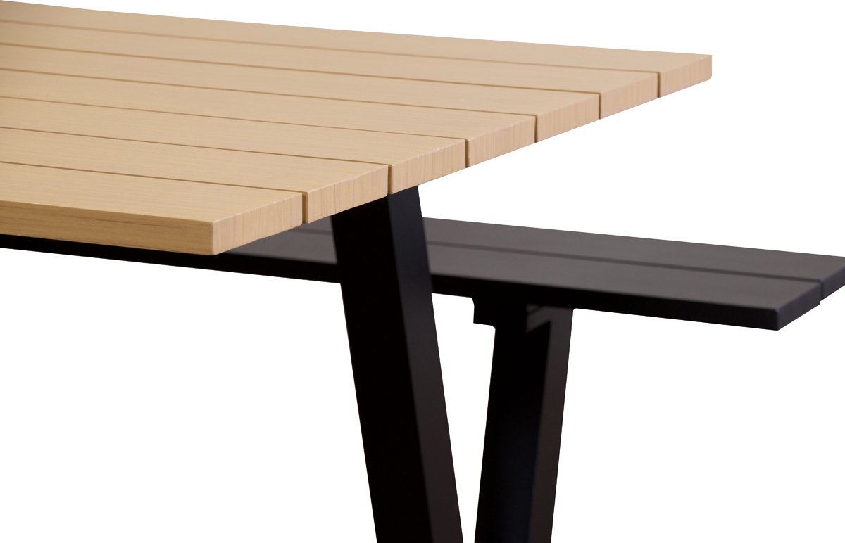 Sens-Line Lorenzo Picknicktafel 220cm - Bruin - Aluminium