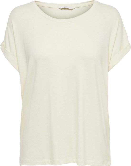 ONLY ONLMOSTER S/S O-NECK TOP NOOS JRS Dames T-shirt - Antique White