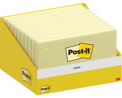 Post-it® memoblok geel - 76 x 127 mm - 100 vellen