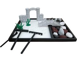 Miniatuur Zen Tuinset voor Meditatie en Kantoor - Zen Tuinkit voor Desktop met Japanse Tafel Rock Decor - Kleine Zen Tuin voor Yoga en Meditatie. .