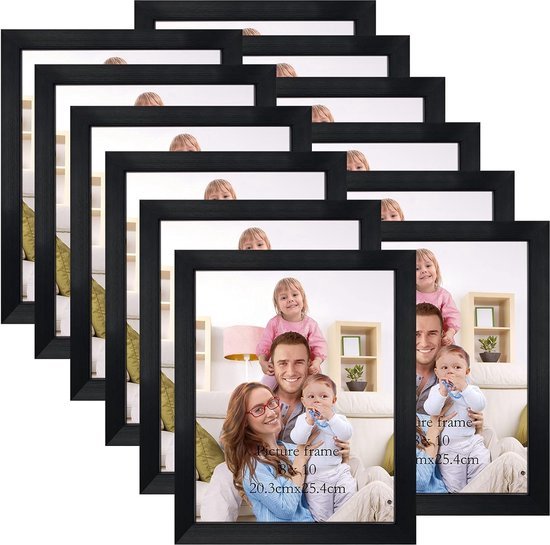 KAIWIN Set of 10 Photo Frames, Multi Picture Frame Oak, Two 8 x