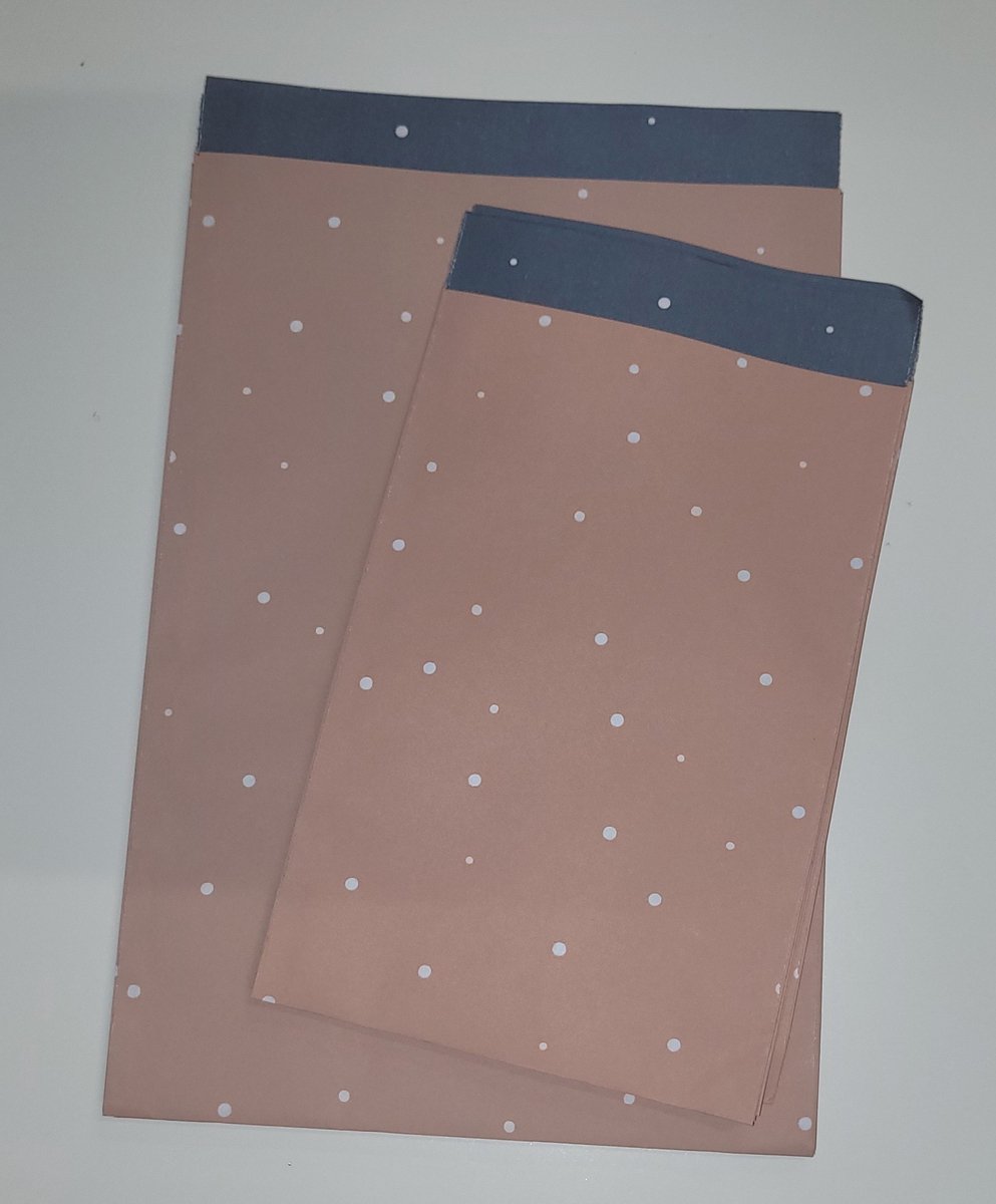 10 Cadeauzakjes verpakking set-Little Dot Warm Pink